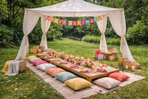 Décoration d’anniversaire en lieu insolite à La Réunion organisée par OP Signature.